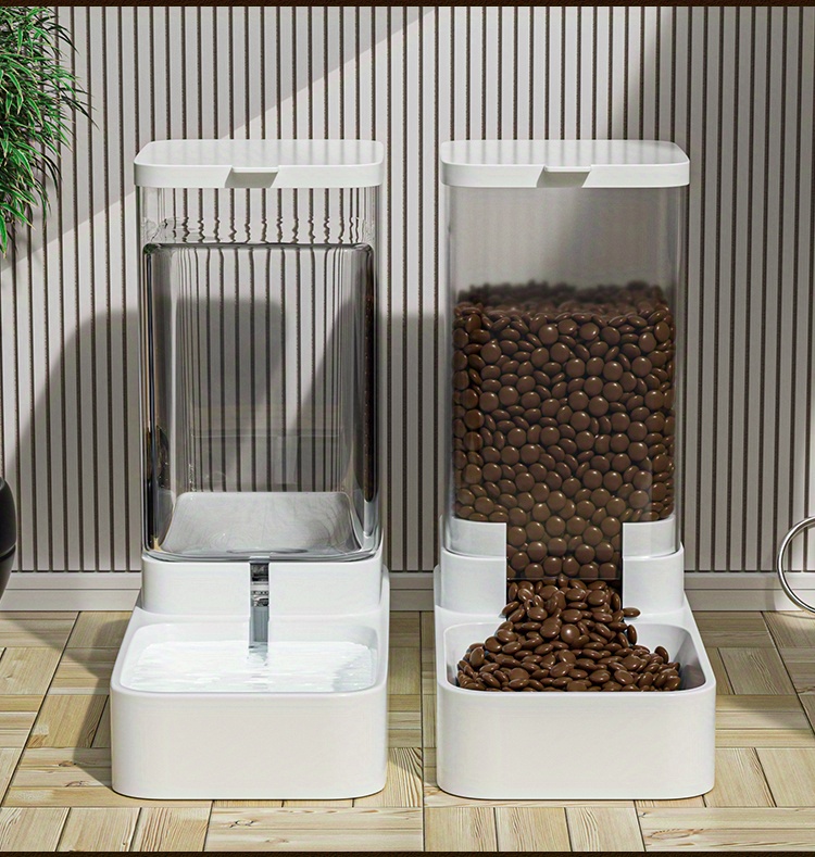 Automatic Gravity Pet Feeder Water Dispenser Set Dogs Cats - Temu Australia