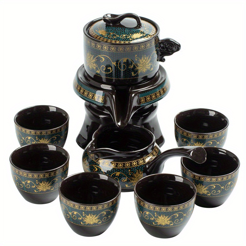 Fortune Cat Pattern Tea Brewing Set Traditional Kung Fu Tea