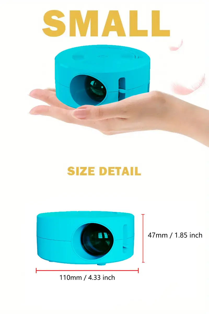 mini projector with student kids gift portable movie phone projecter for home office outdoor video projection for home outdoor projector for ios android av 5v in usb details 0