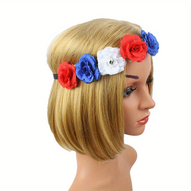 independance day flower hair cli