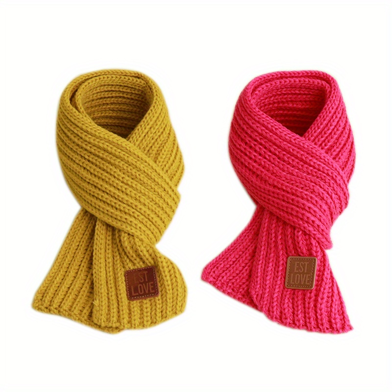Acheter Écharpe en tricot en laine pour enfants, mode automne hiver, garde  au chaud pour fille et garçon LXY