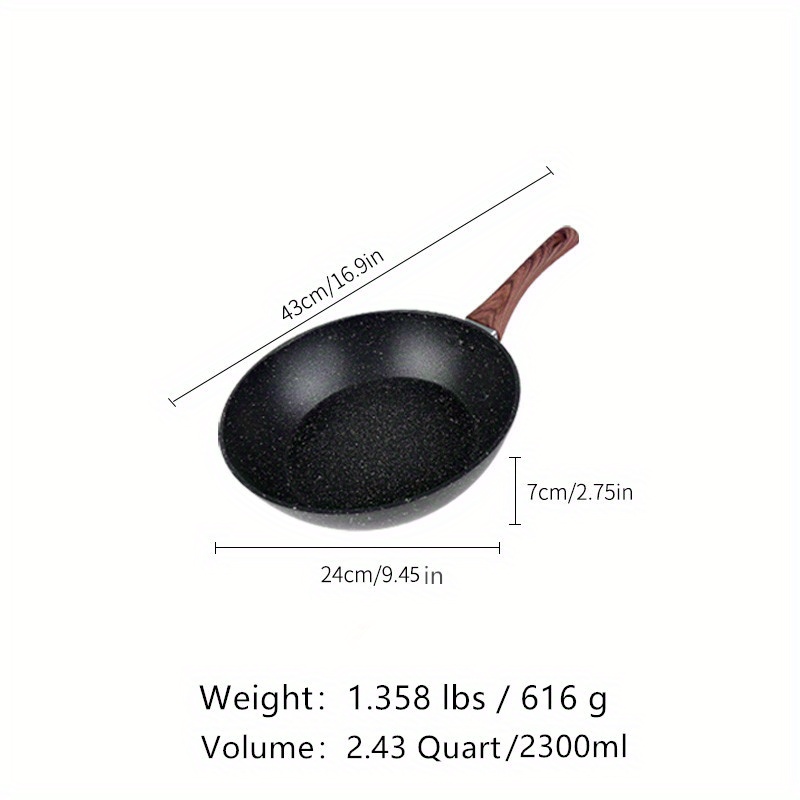 1pc, Sartén Antiadherente Con Tapa (7.87'' A 11''), Sartén De Piedra  Médica, Sartén Para Huevos, Sartén Para Tortillas, Para Cocina De Gas Y Cocina  De Inducción, Utensilios De Cocina, Gadgets De Cocina