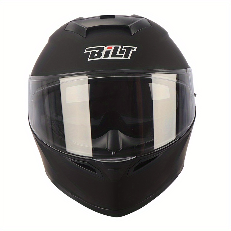 Casco de motocicleta Bluetooth negro mate de cara completa abatible de  doble visera, casco modular aprobado por DOT para motocicleta, ciclomotor
