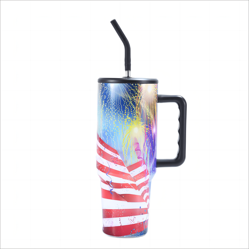 American Flag 20 Oz Tumbler with Straw and Lid. FREE SHIPPING. Stainless  Steel. Sublimation Tumbler Cups.