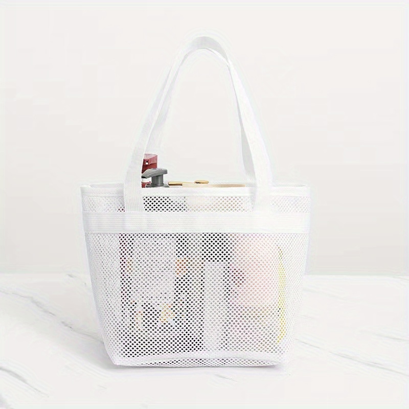 Portable Mesh Toiletry Bag Transparent Mesh Cosmetics Bag