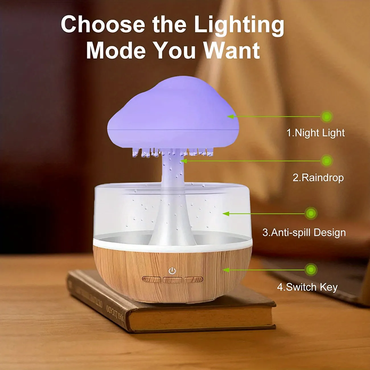 Jinyu Rain Cloud Humidifier, Rain Cloud Night Light Aromatherapy Essential Oil Diffuser With 7 Color Changing Lights, Indoor As Well As Outdoor, Rv - Temu Australia