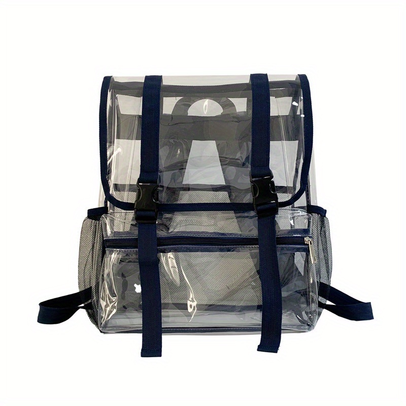 Clear Flap Backpack Waterproof PVC Daypack