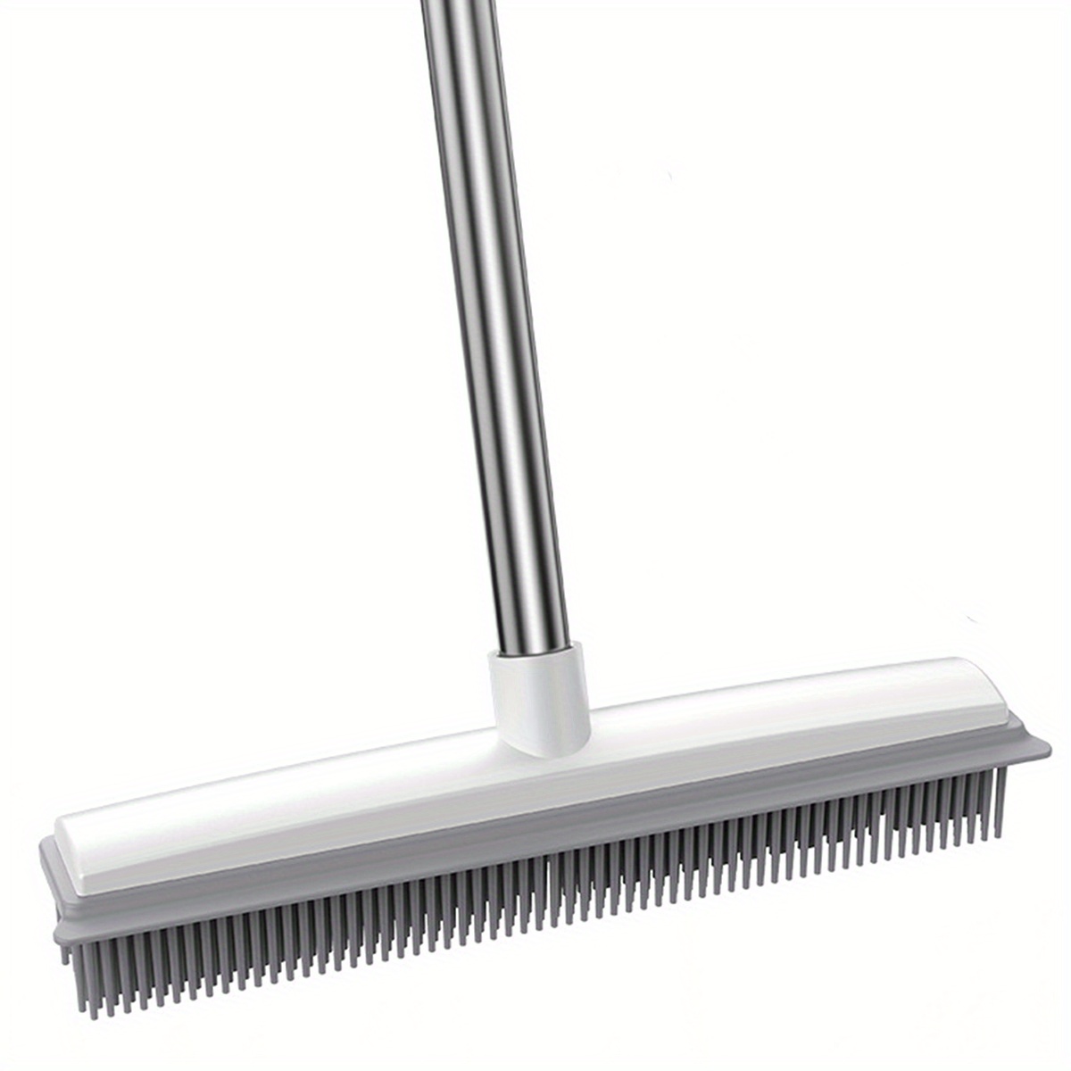 ALL IN ONE! Rubber Broom - Heavy Duty Floor Squeegees, Sweeps & Scrubs  w/Telescoping handle