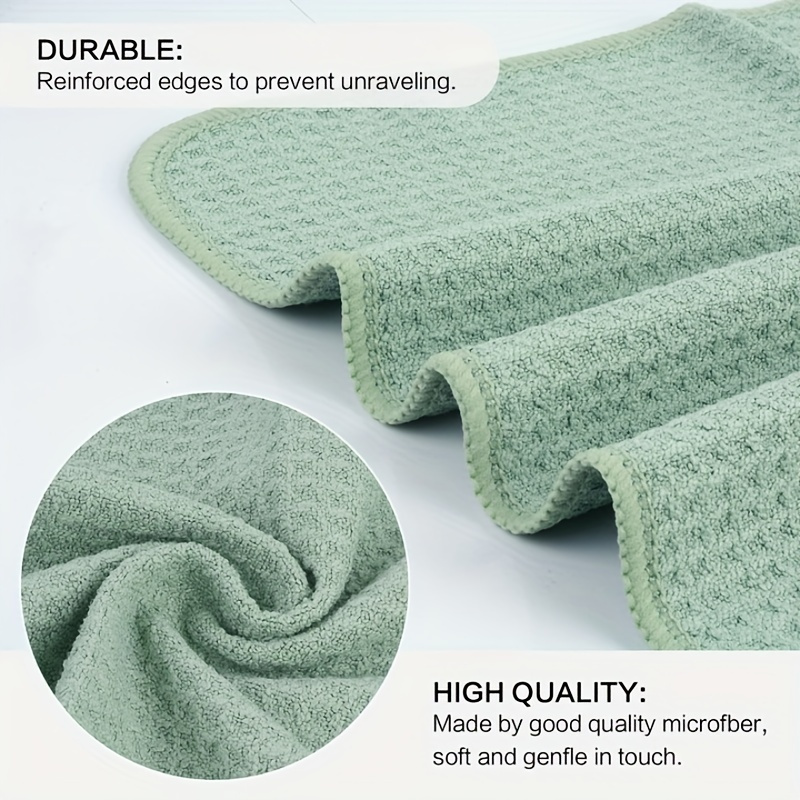 Microfiber Kitchen Wash Dishcloths, Ultra Soft Absorbent Quick Drying Dish  Towels, Household Cleaning Cloths, Terry Cloth Rags For Housekeeping - Temu