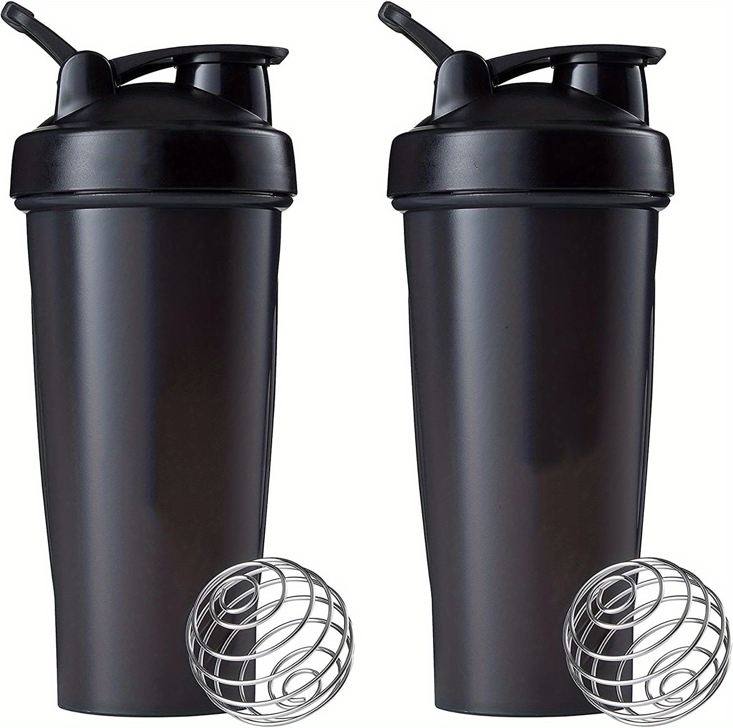 Wheat Straw Protein shaker bottle with 2pcs small and med mixer silver  balls no more clumps Eco friendly protein bottle 700ml pre and post workout  gym bottle smoothies unbreakable durable leakproof 