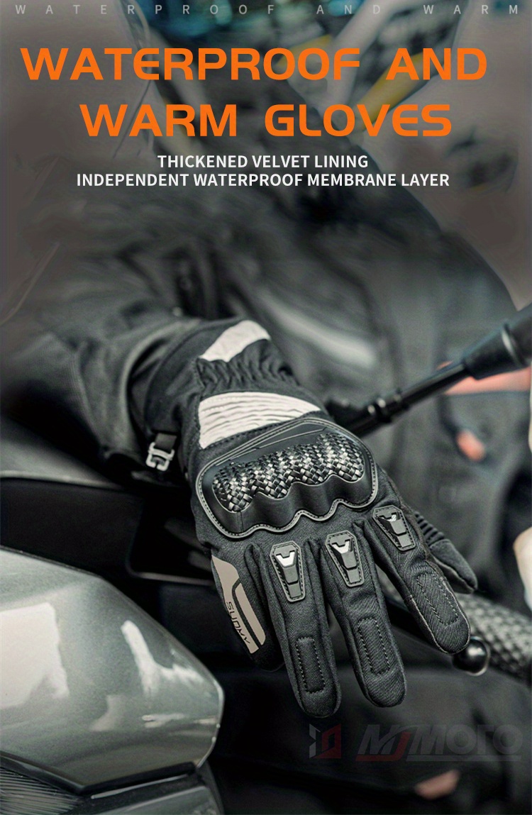 Suomy-guantes de Moto impermeables para hombre, equipo de