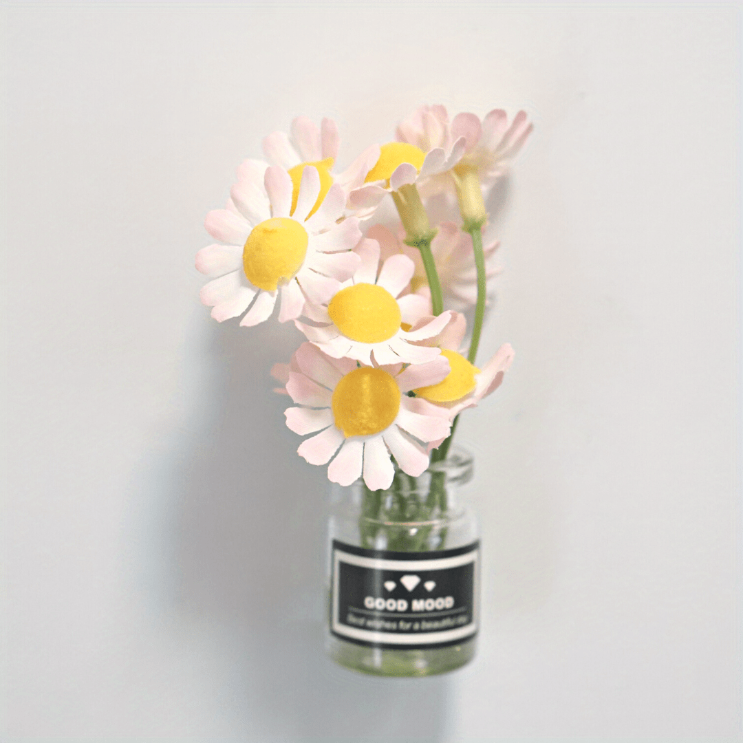 Mini Vase à Fleurs 3D Autocollants pour Réfrigérateur, Aimants Décoratifs pour  Plantes de Cuisine Coréennes, Faits