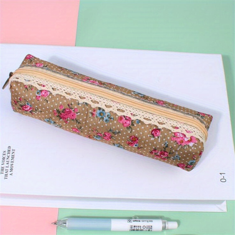 1pcs Vintage Pencil Case Flower Floral Lace Bag Cosmetic Makeup