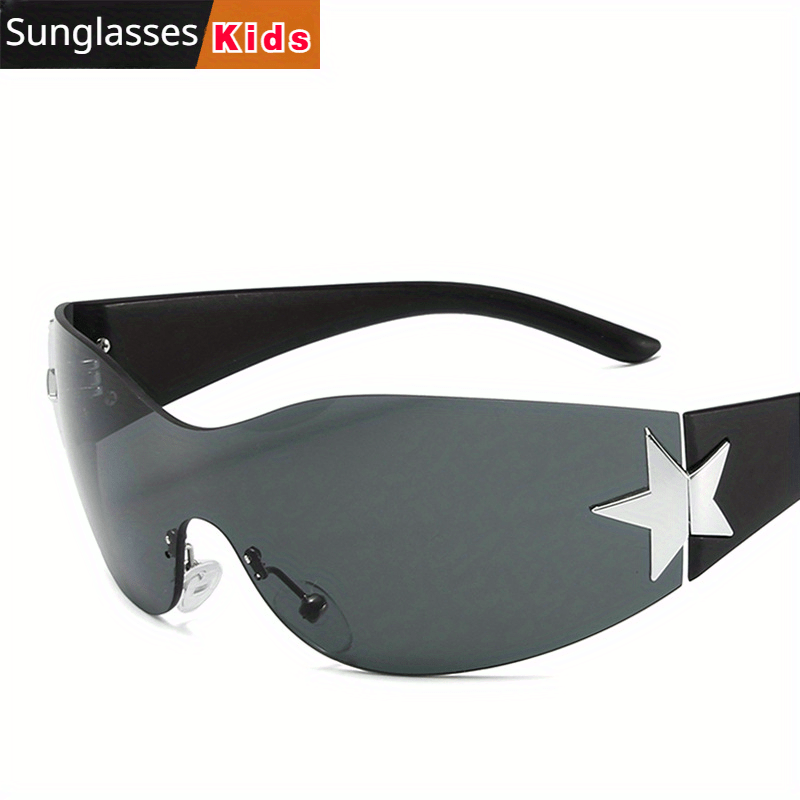 Boys Pentagram Pattern Y2k Sci-fi Frameless Sunglasses Sunscreen Summer Sunglasses  Kids Accessories - Temu Kuwait