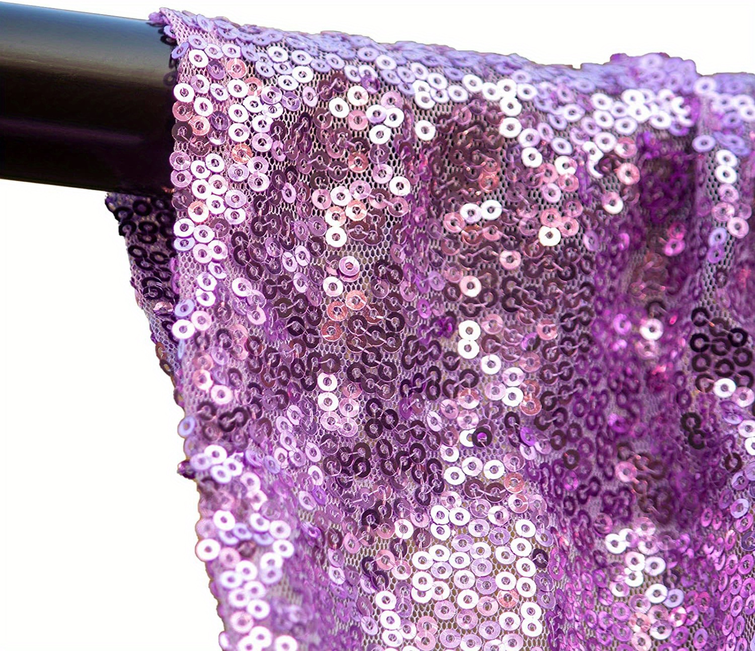 Orange Sequin Backdrop Curtains 2 Pack (2FT X 8FT Each) - Glitter Photography Drapes For Wedding, Birthday, Party Decor