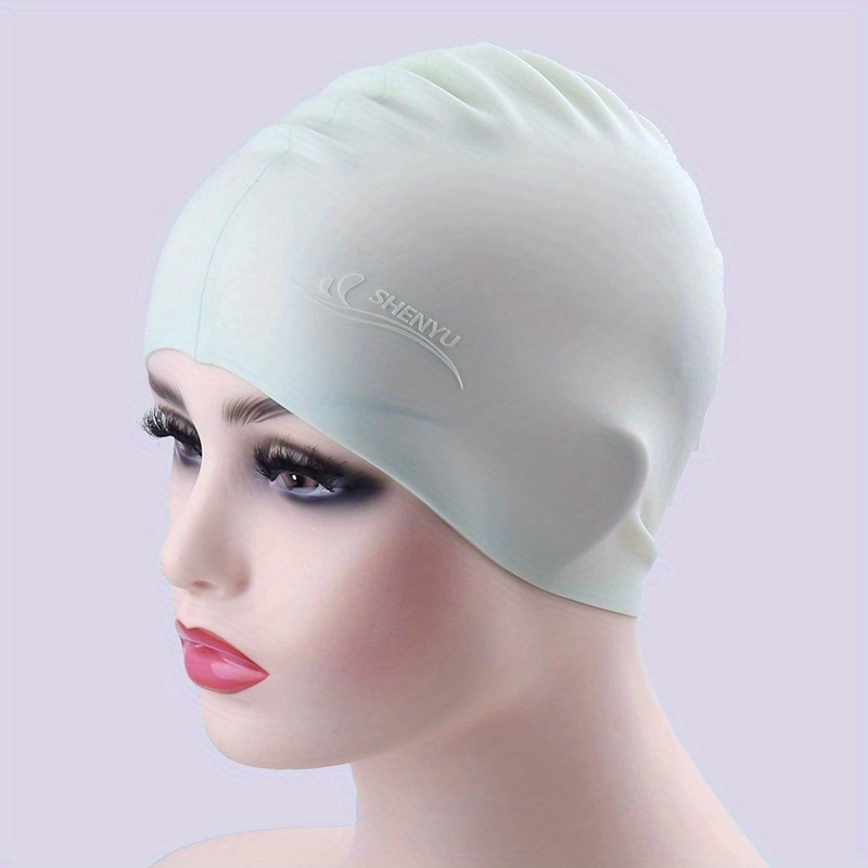 Couleur gris Bonnet de bain en Silicone pour hommes, grande taille