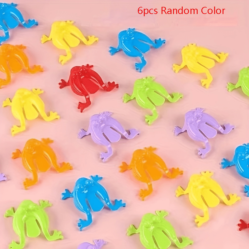 Jumping Frog Toy, Assorted Color Jumping Frog Toys, Plastic Jumping Frog,  Finger Pressing Bouncing Toys For Kids, Birthday Gift For Kids (Random Color