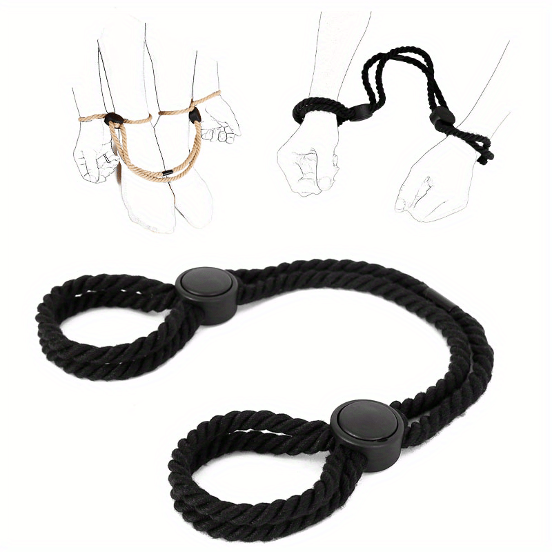 Explore Wildest Fantasies Adjustable Rope Handcuffs Bdsm - Temu