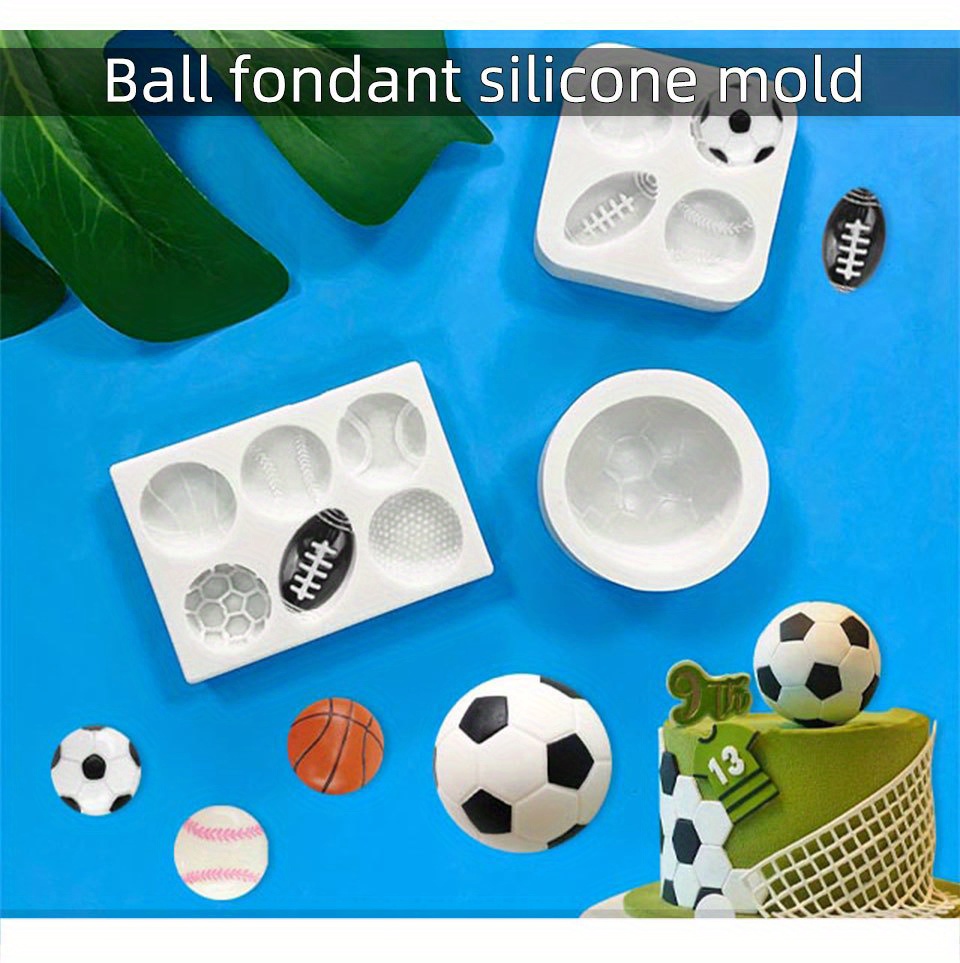 3d Chocolate Football Mold, Cake Molds Football Round