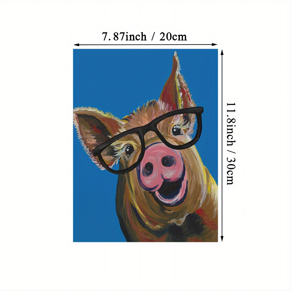 1pc Animal Pig Canvas Wall Picture Funny Pig Wear Glasses Art Design Cute Animal  Poster Print Painting Poster Canvas For Home Office Decoration No Frame  90 Days Buyer Protection Temu Greece