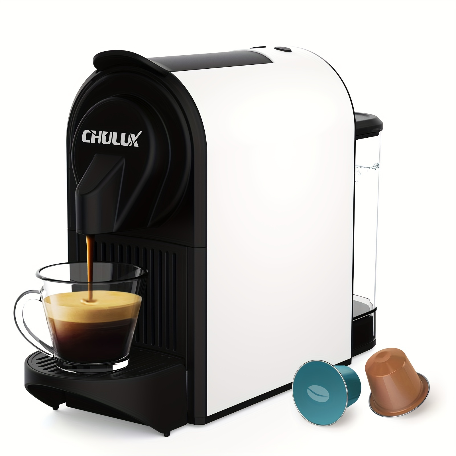 Ompellus Caja de golpeo de espresso, gran capacidad y base antideslizante,  herramientas de barista, accesorios para máquina de café espresso (blanco)