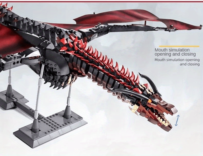 Chinese Series Red Dragon Assembly Building Blocks Puzzle Assembly ...