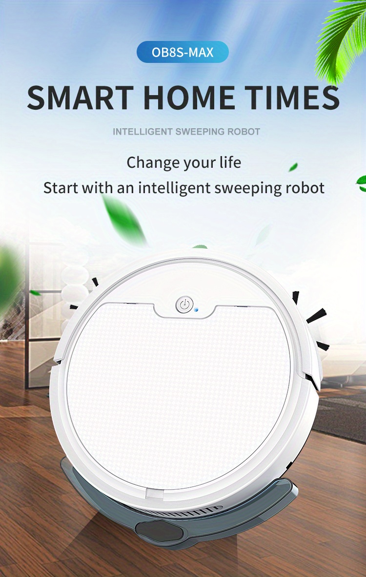 intelligent robot mop multifunctional sweeping robot powerful suction to clean pet hair carpets hard floors dust and stains low noise sweeping machine white details 15