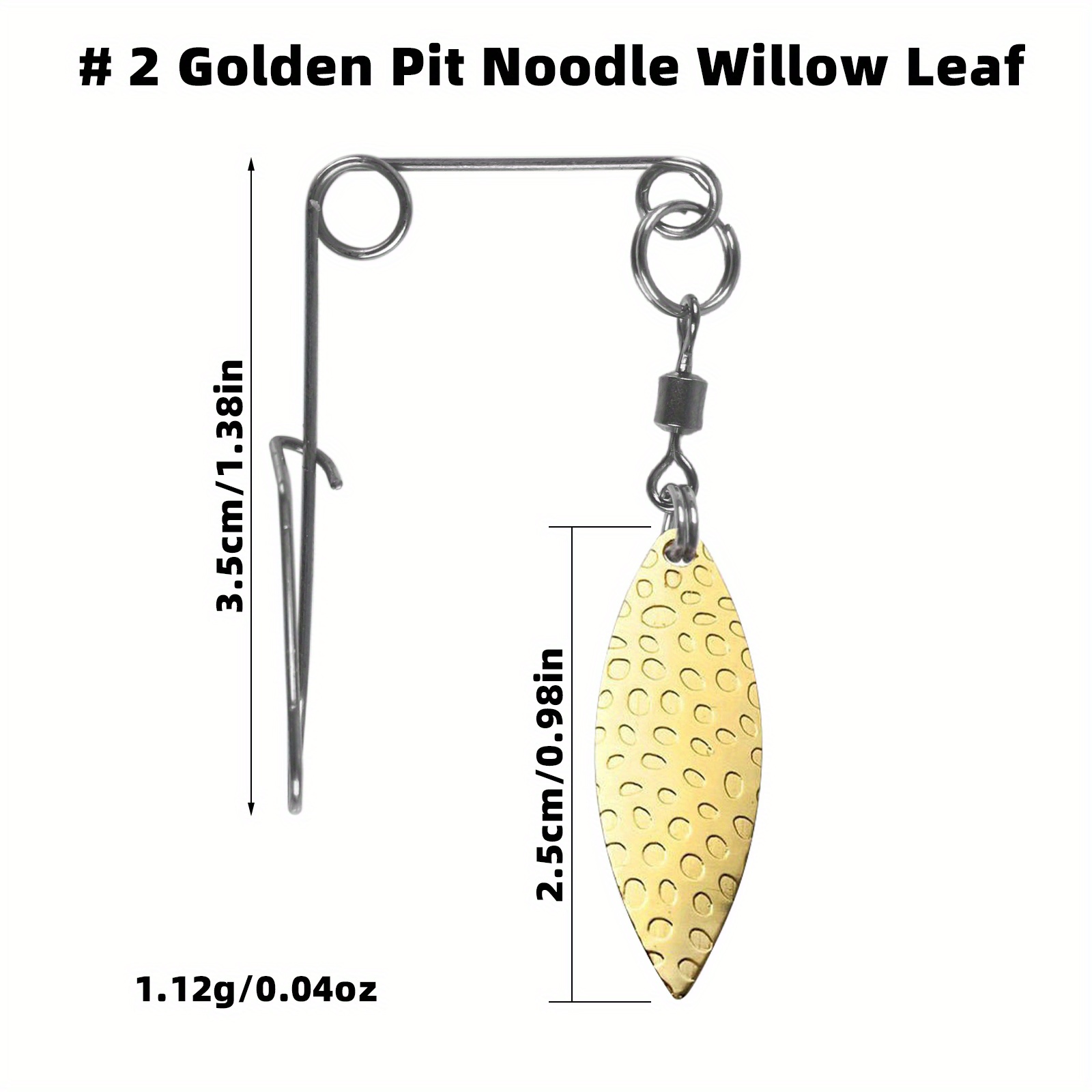  Deps Jig Spinner Arm Willow Jig Spinner #3.5, White Gold :  Sports & Outdoors