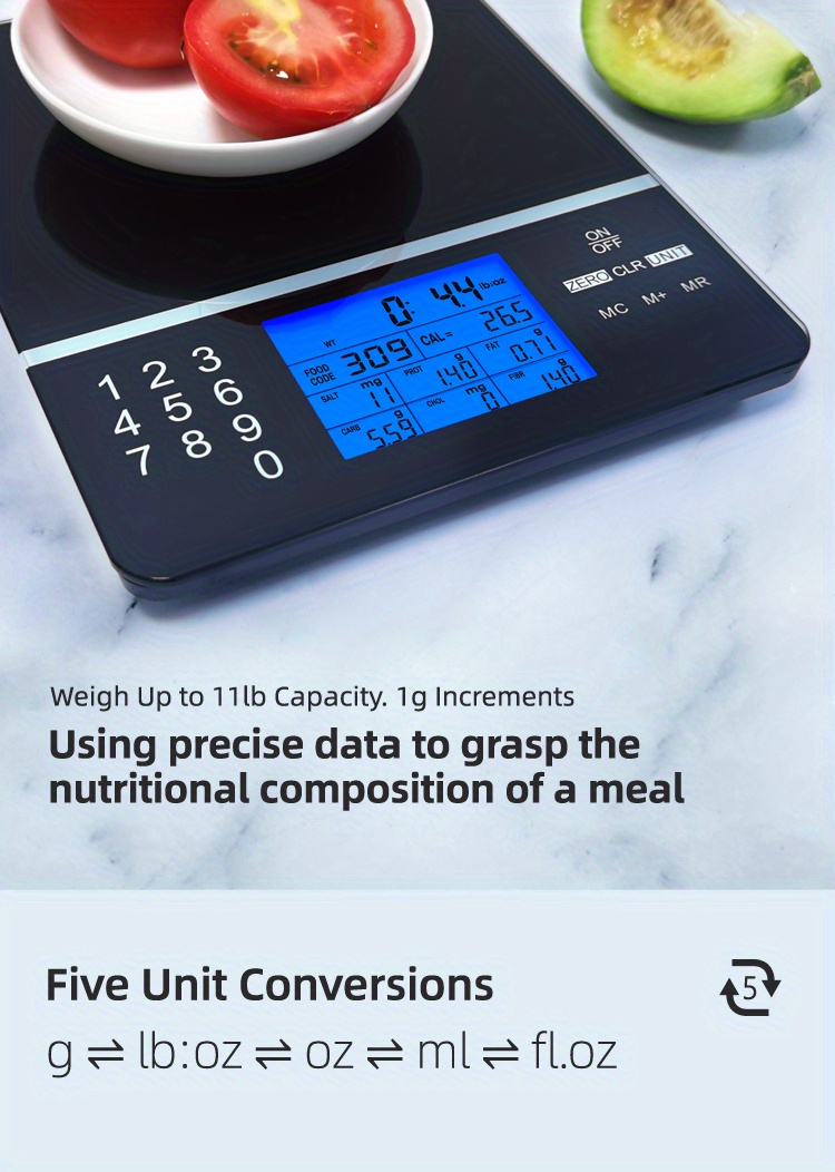 Greater Goods Nutrition Food Scale, Perfect for Weighing Nutritional Meals,  Calculating Food Facts 