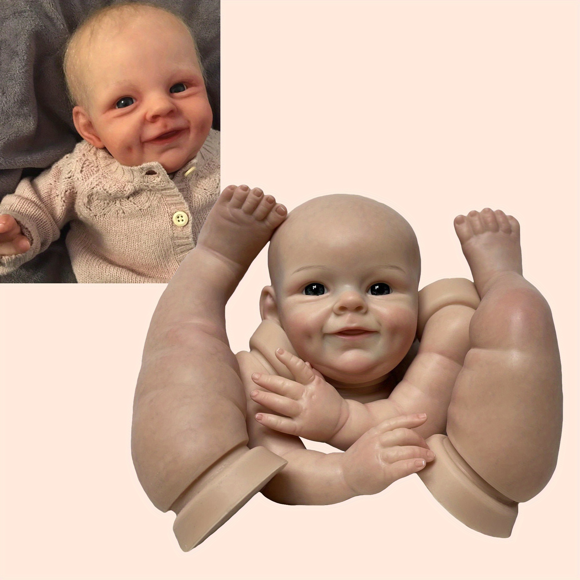 All Silicone Reborn Doll Kits Soft Solid Silicone Painted Temu