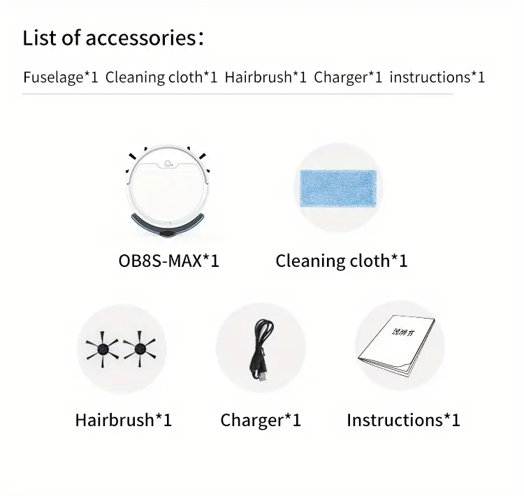 intelligent robot mop multifunctional sweeping robot powerful suction to clean pet hair carpets hard floors dust and stains low noise sweeping machine white details 13