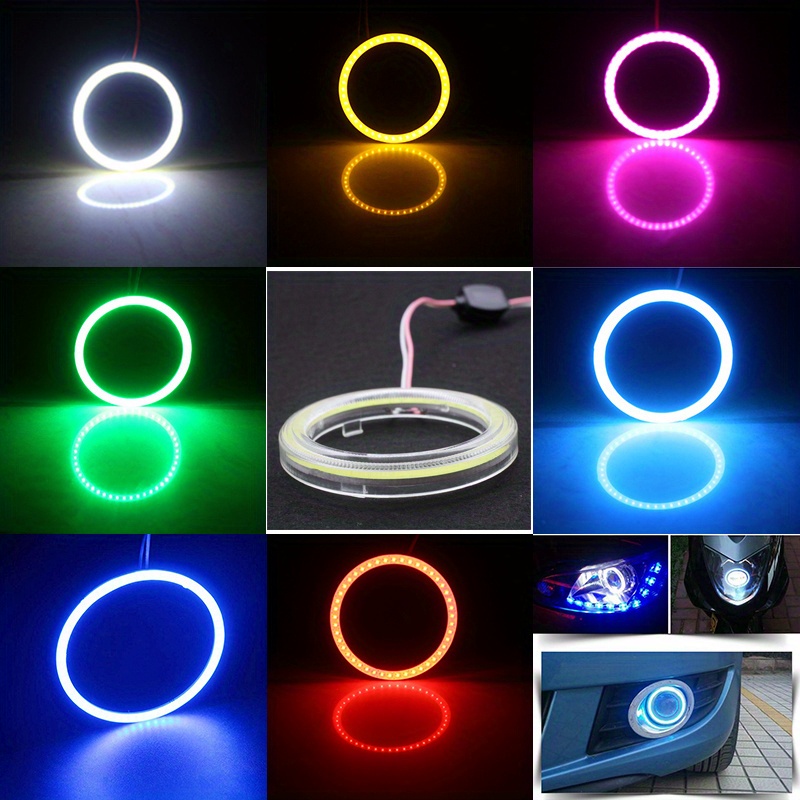 2pcs 80mm/3.1in Led Angel Eyes Car Motorcycle Drl Hole Ring - Temu Italy