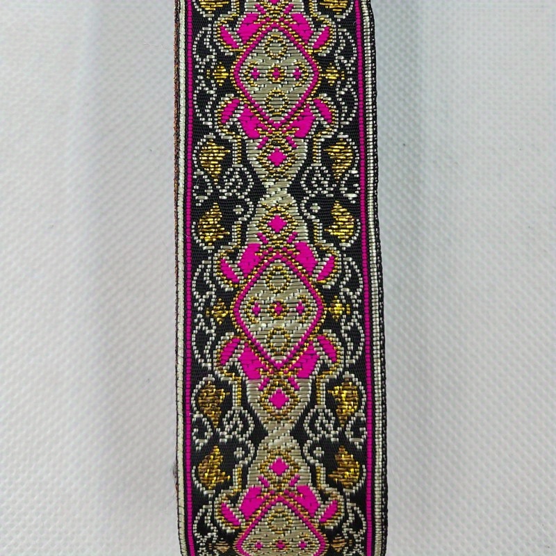 3 inch red fabric trim embroidery