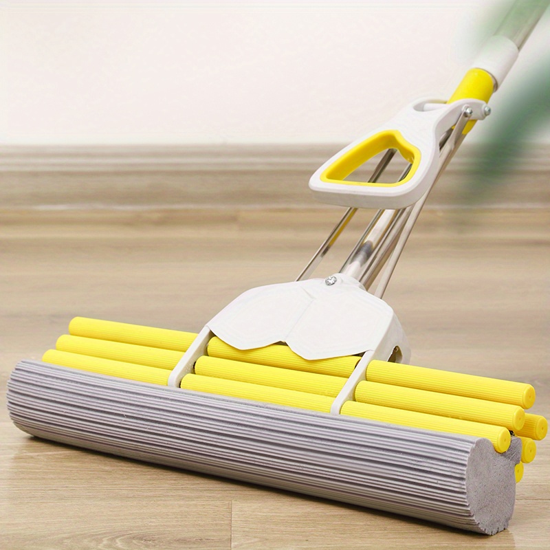 Sponge Roller Mop Stainless Steel Handle Floor Cleaner - Temu