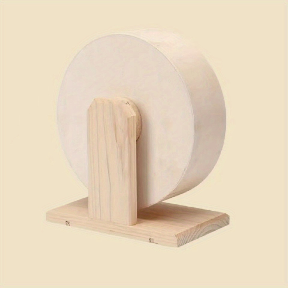 Image of Silent Wooden Hamster Exercise Wheel - Ideal For Small Pets Like Hamsters, Gerbils, Mice, And Guinea Pigs - Promotes Healthy Exercise And Mental Stimulation