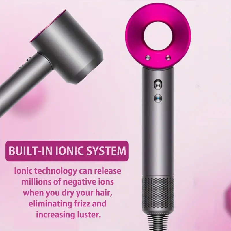 professional salon ionic hair dryer styler with diffuser for salon negative ionic high speed blow dryer with 5 magnetic nozzles details 2