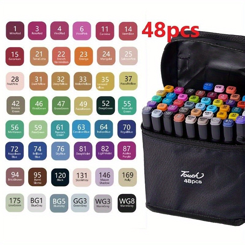 Markers For Sketching Touch Smooth 168 Colors, Blender, Pen-liner, Two-sided  Black Marker In A Bag - Art Markers - AliExpress