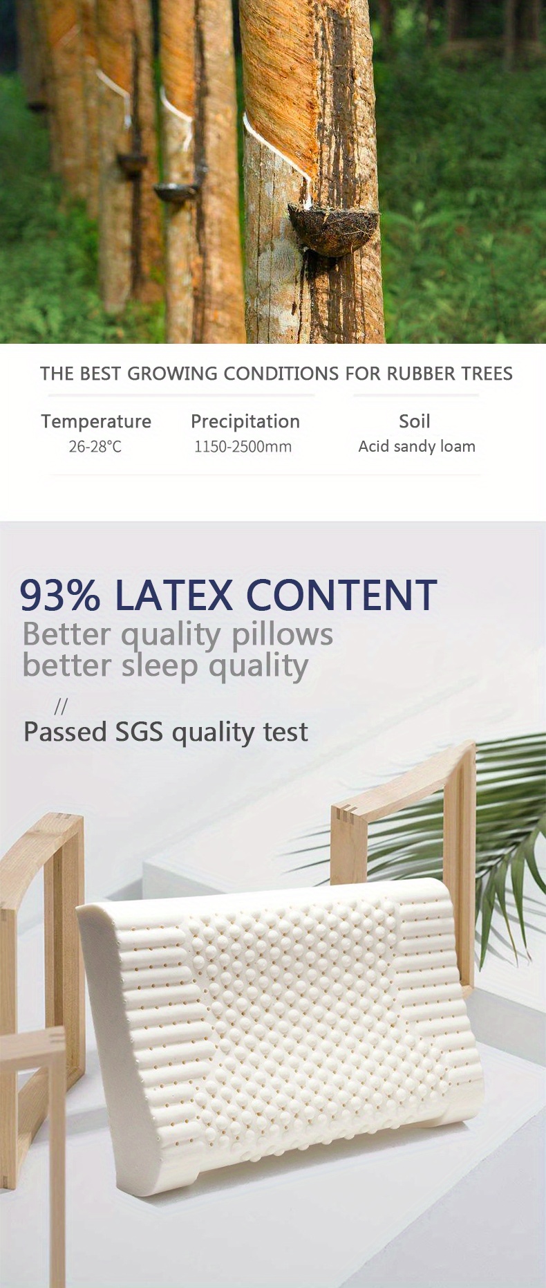 Thailand Pure Natural Latex Pillow Neck Repair Spine Temu