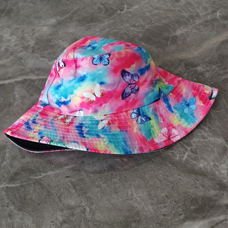 Sunshade Sun Hat Casual Summer Double Sided Wearing Basin Hat Sun  Protection Hat Colorful Butterfly Bucket Hat For Men And Women - Jewelry &  Accessories - Temu