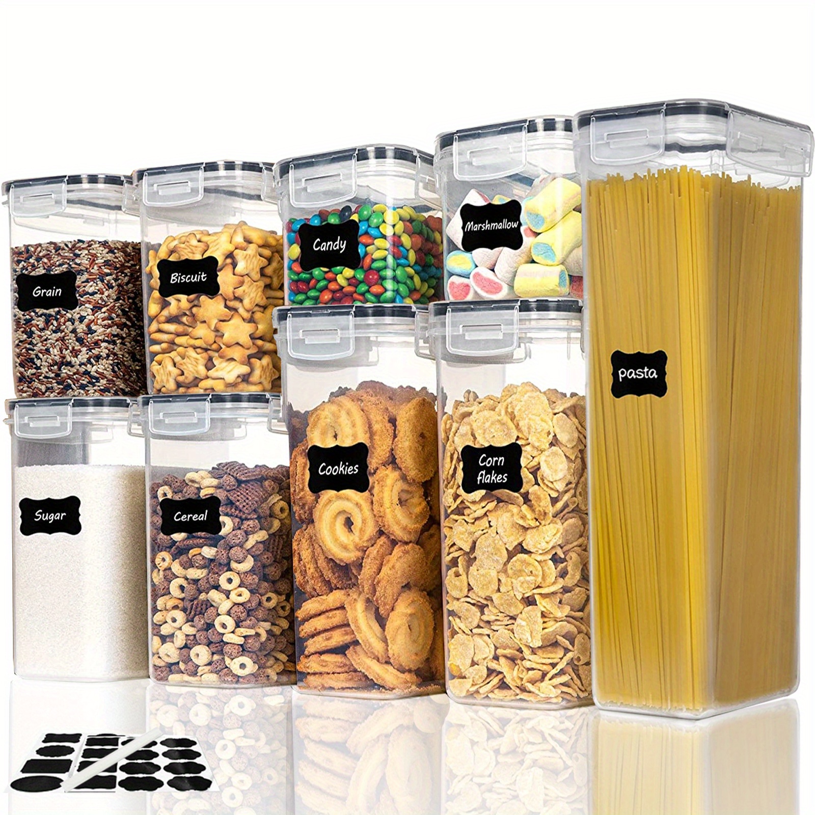 Container Sets Glass Jars With Airtight Lids Candy Jars With - Temu