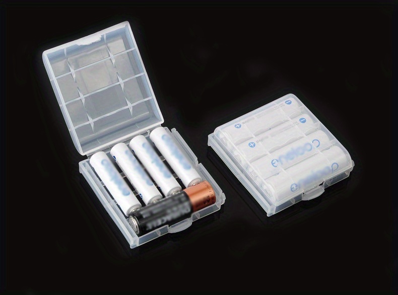 Transparent Aa/aaa Battery Storage Boxes Connect Stack Temu Australia