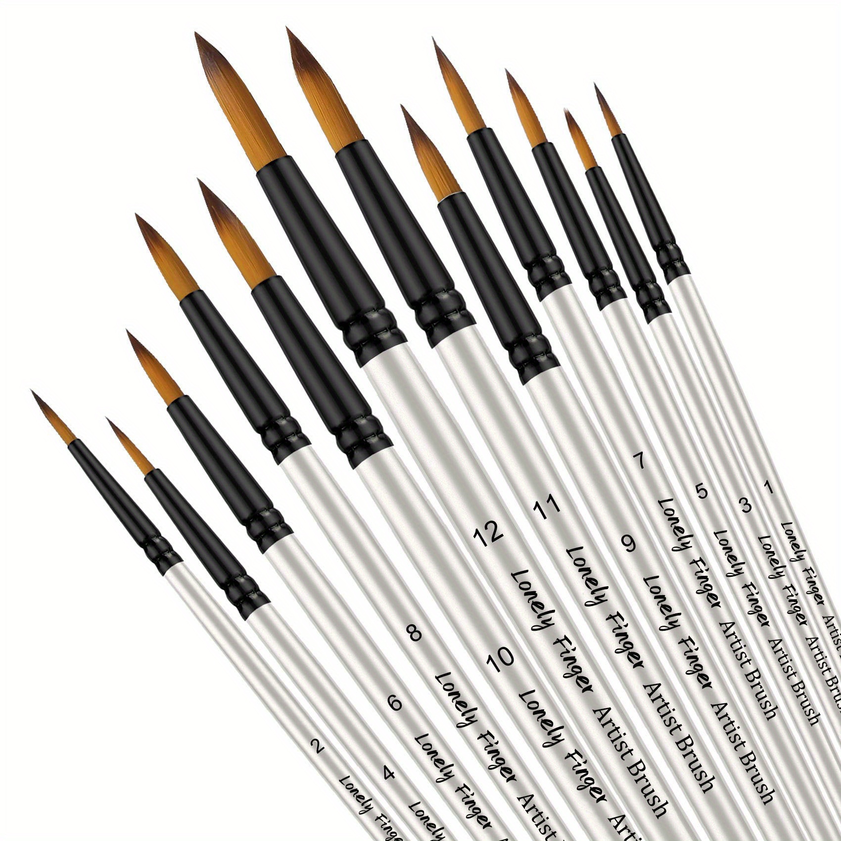 Artist Paint Brush Set Soft Nylon Tips Painting Brushes For - Temu