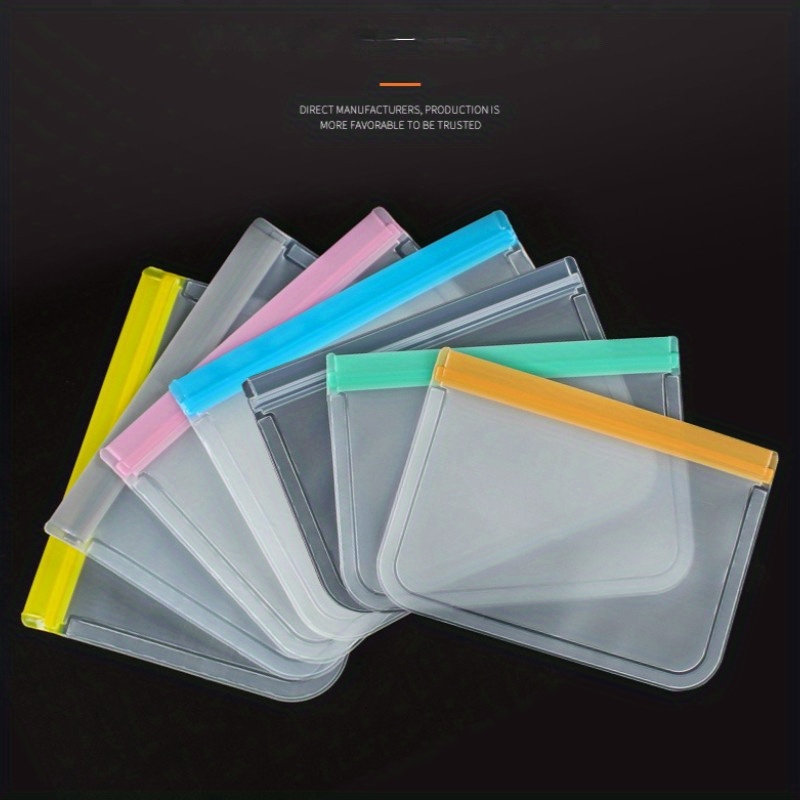 1pc Peva Food Bag Translucent Self-sealing Storage Bag