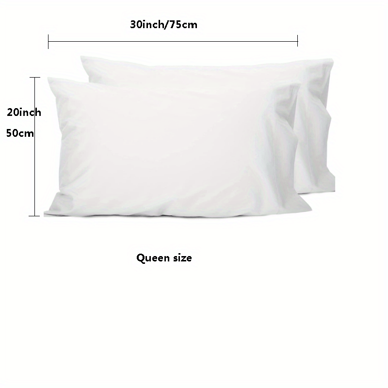 Set Of 2 100gsm Fabric Tpu Pillow Protectors - 100% - High-quality Zipper All-polyester Pillow Covers