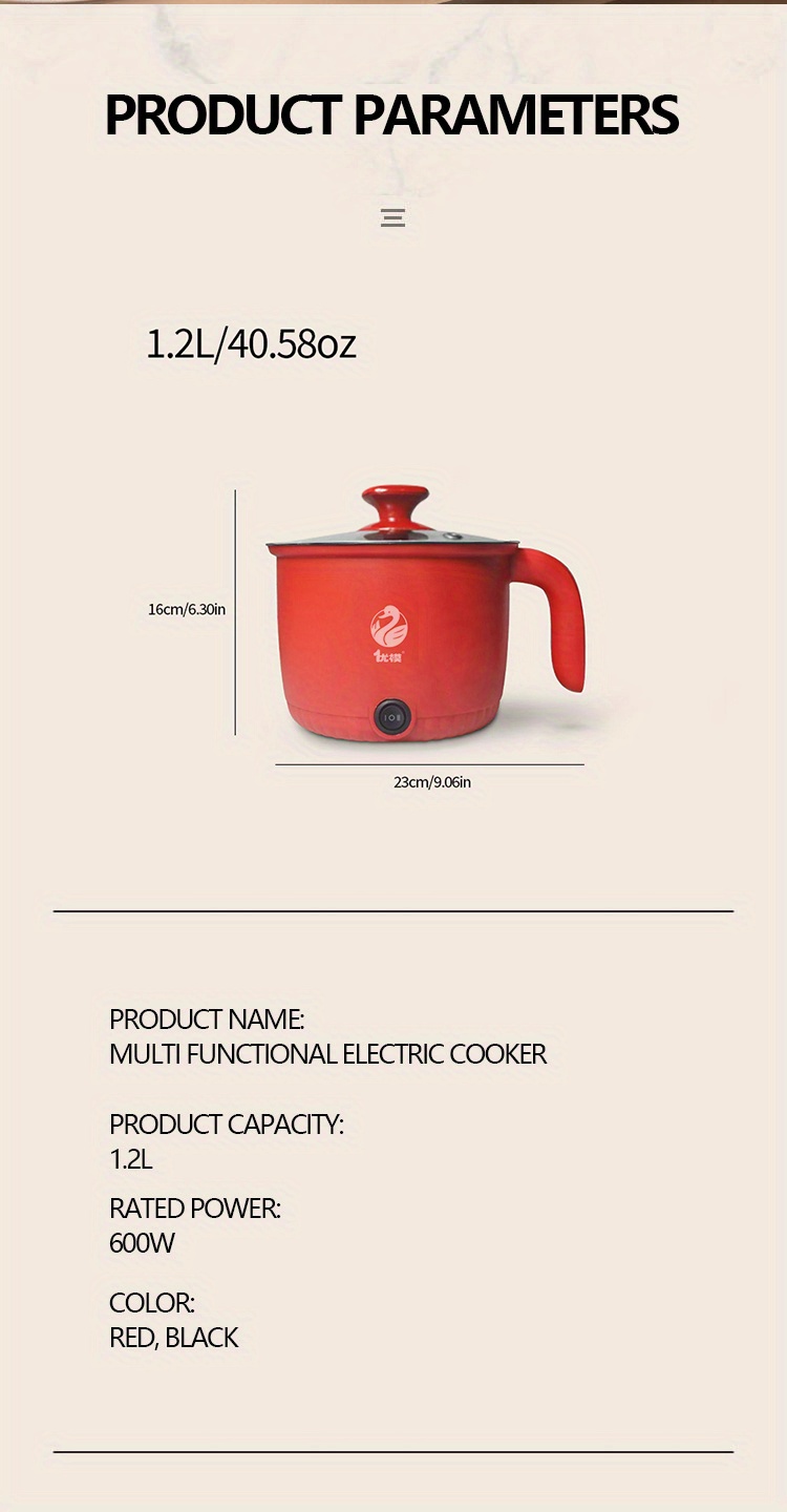 8 IN 1 Functions】KAWU Multi-Functional Micro Pressure Cooker Smart Electric  Heat Cooker Non-Stick Household Electric Cooking Pot Rice Cooker Cooking  Noodles Pot Stew Stew Soup Porridge Pot Personal Health Pot