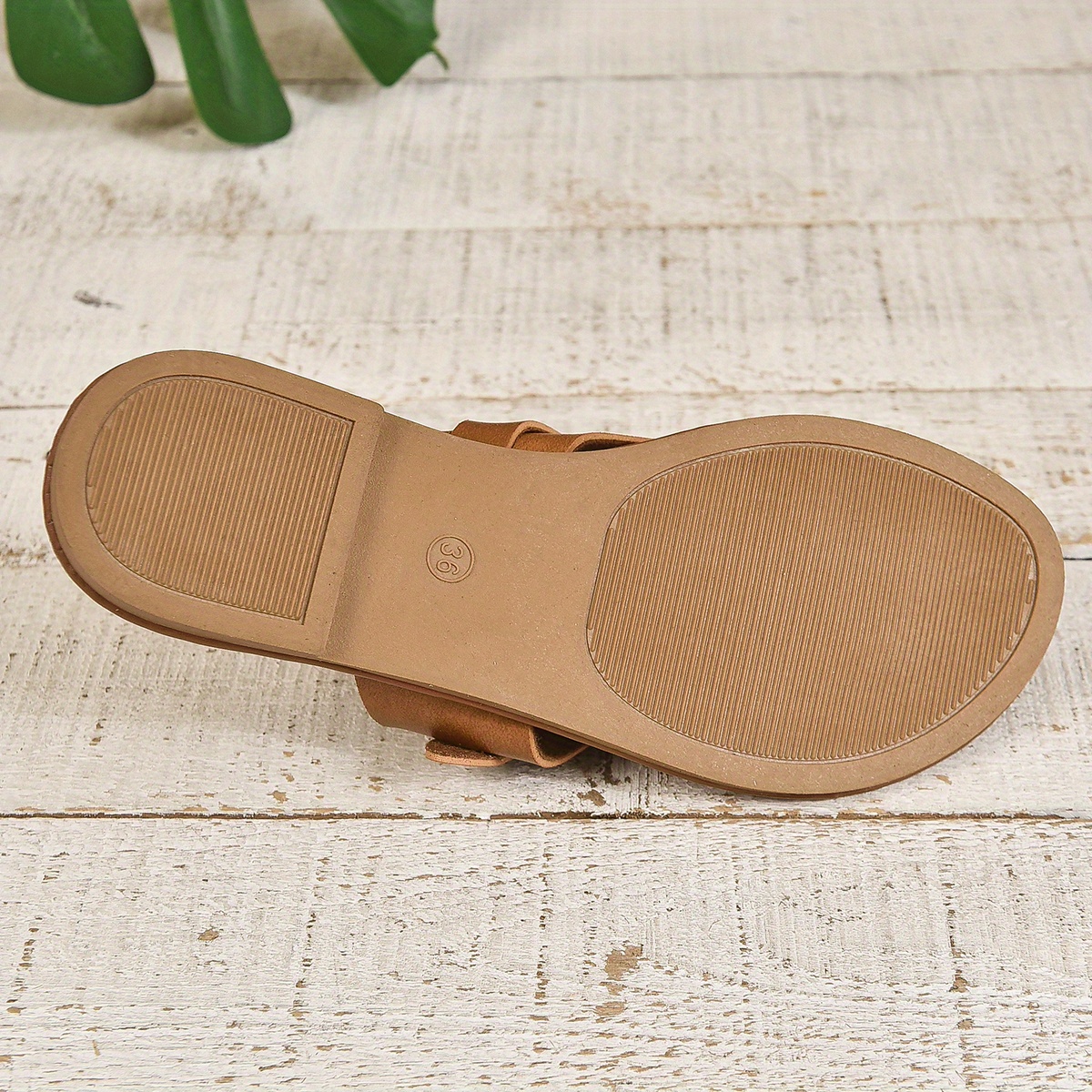 solid color flat sandals women s slip toe loop summer shoes details 6