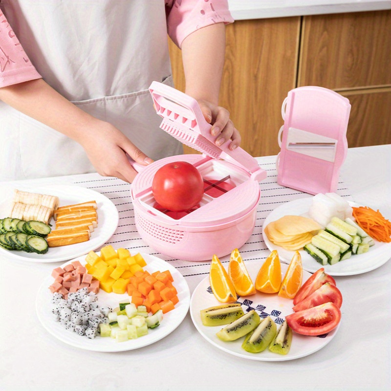 1pc Multi-functional Hand-held Vegetable Chopper With Pressing Function For  Potatoes, Carrots, Etc.