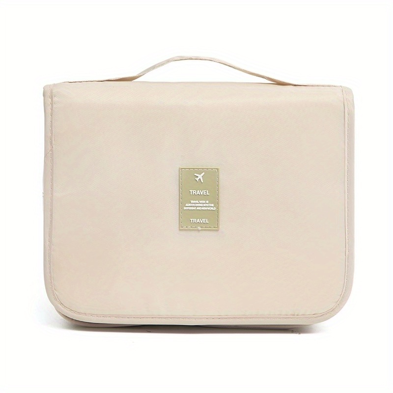 Waterproof Travel Cosmetic Bag with Compartments and Hooks