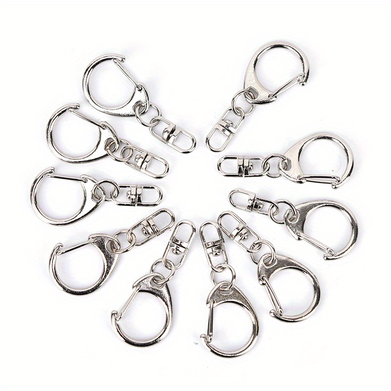 10 pcs Small Key Chain Clip Hooks Swivel Clasps Lanyard,Keychain  Hook,Swivel Clasps Lanyard Snap Hook,Black Swivel Snap Hooks