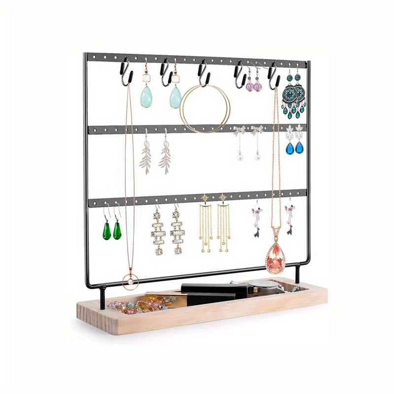 Metal 3 Tier Earrings Organizer Display Stand